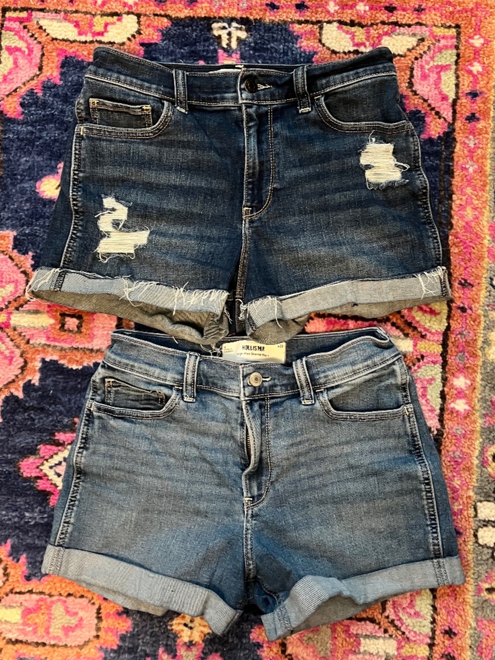 2 PAIRS High Rise Shortie Short 6/28